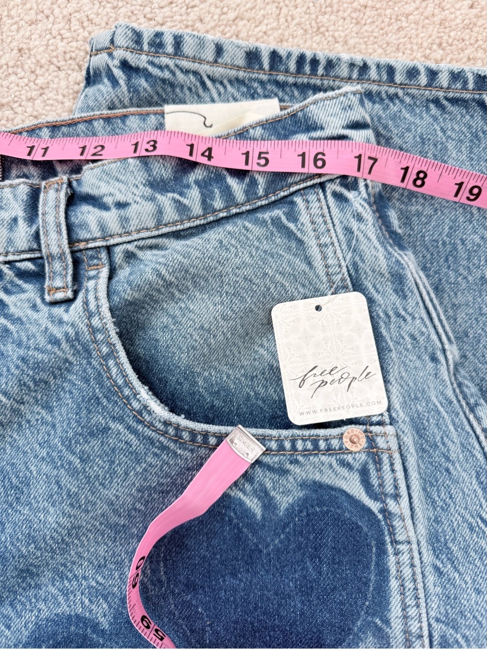 Free People Good Luck Shadow Patch Jeans in Change of Heart Wash - Picture 8 of 15
